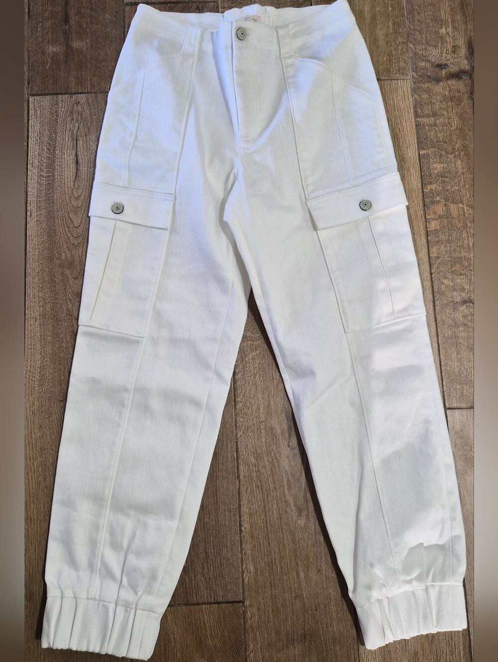 Cinq A Sept White Kelly Skinny Cargo Crop Jeans Size 6 - Picture 2 of 9